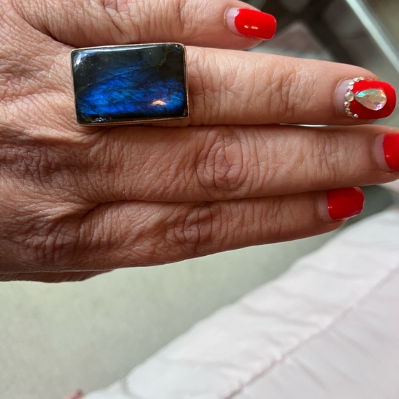 Beautiful fresh gem stone water, Silver 925 Ring, size 9 - Picture 12 of 12